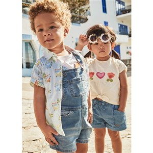 Mayoral Yazlık Erkek Bebek Denim Kısa Tulum