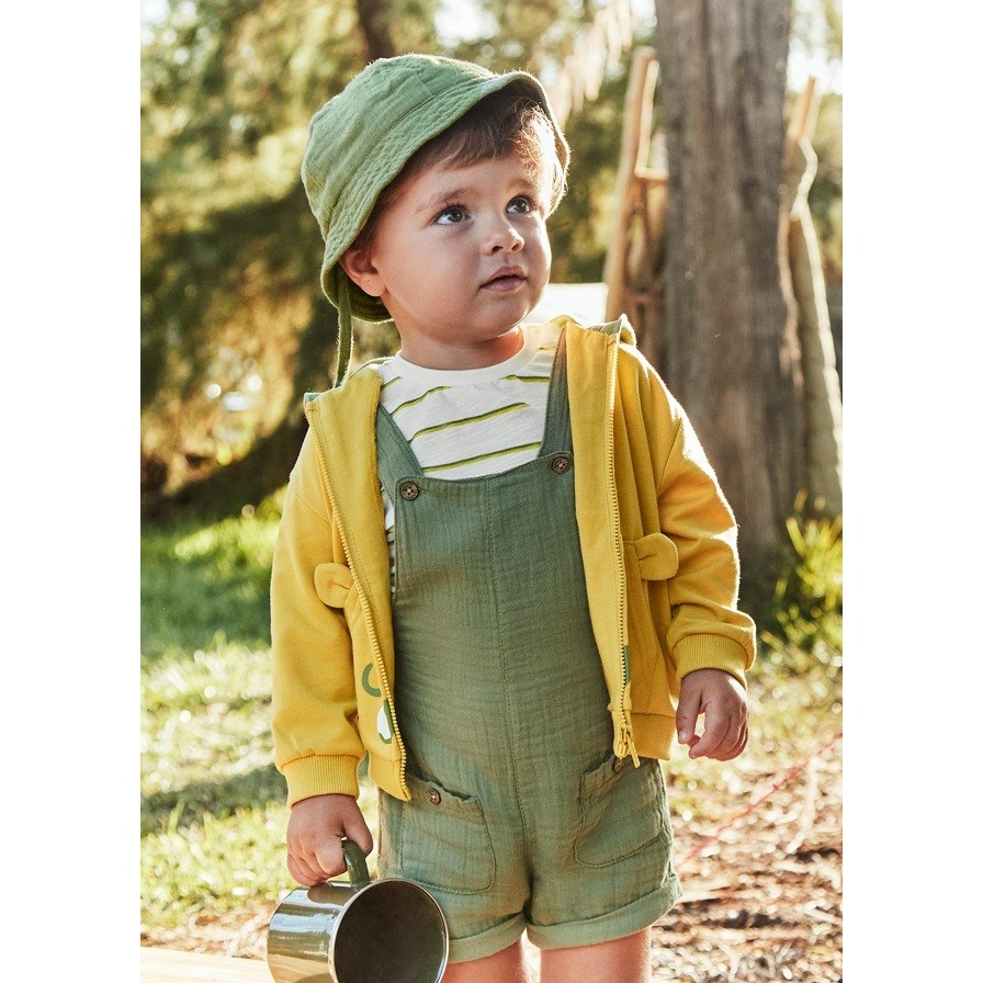 Mayoral Yazlık Erkek Bebek T-shirt Tulum Şapka Set Yeşil
