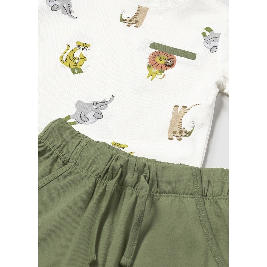 Mayoral Yazlık Erkek Bebek T-shirt Şort 3'lü Set Sarı