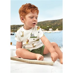 Mayoral Yazlık Erkek Bebek T-shirt Şort 3'lü Set