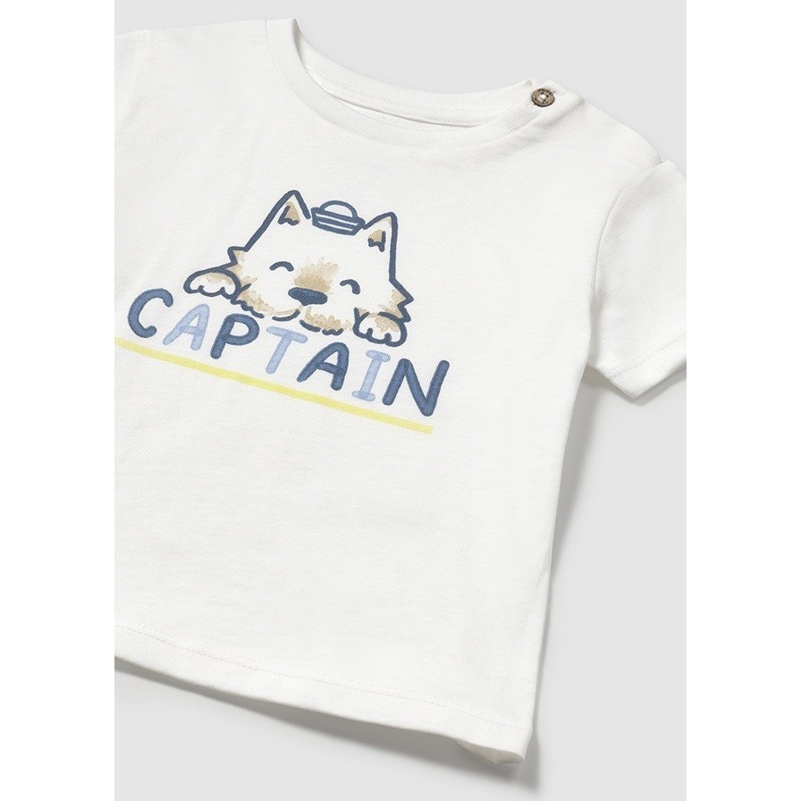Mayoral Yazlık Erkek Bebek T-shirt Şort Şapka 3'lü Set Mavi