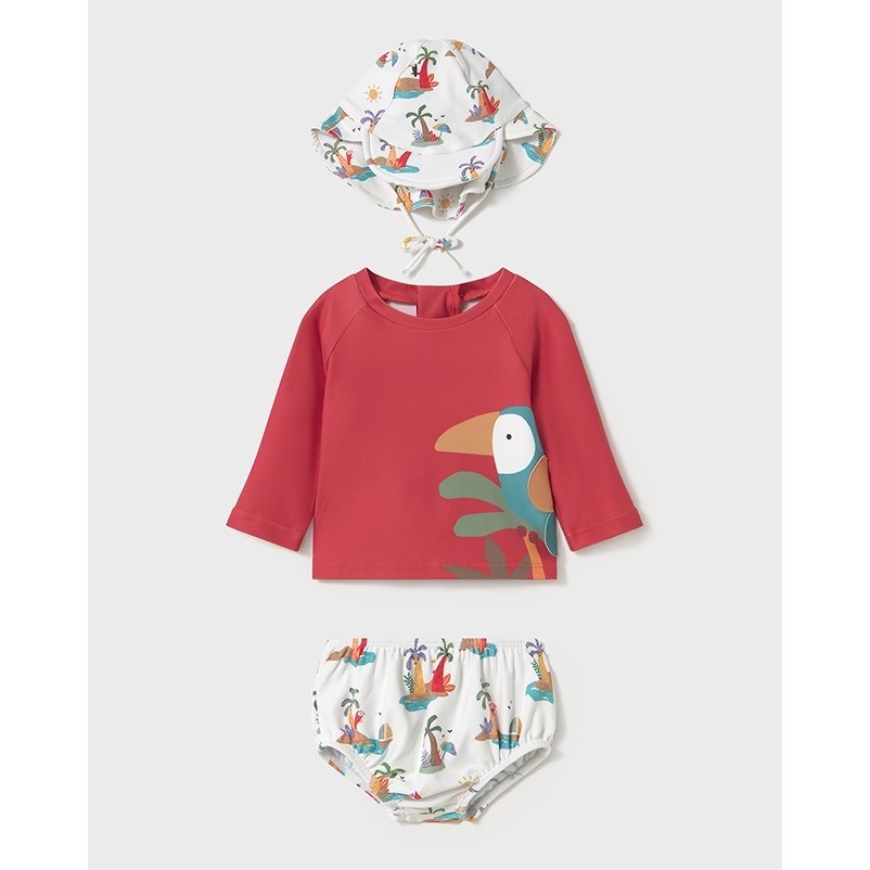 Mayoral Yazlık Kız Bebek T-shirt Mayo 3'lü Set Turuncu
