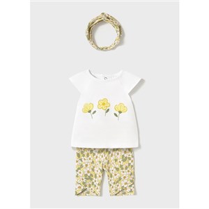 Mayoral Yazlık Kız Bebek Bluz Tayt Pantolon 3'lü Set