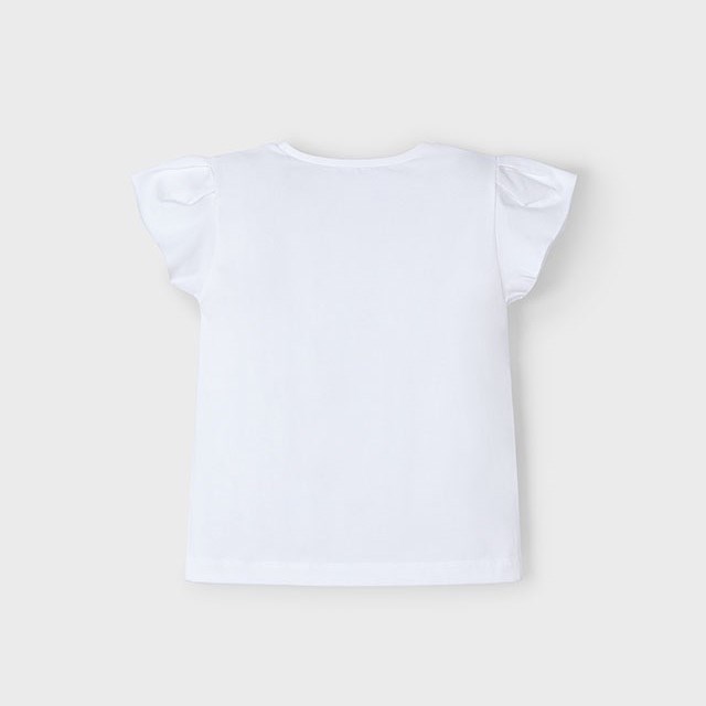 Mayoral Yazlık Kız Kısa Kol T-shirt Beyaz