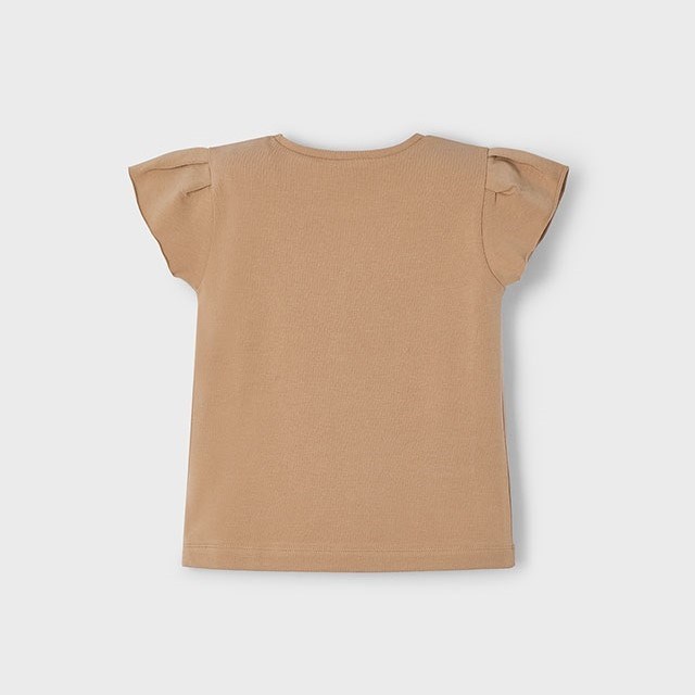 Mayoral Yazlık Kız Kısa Kol T-shirt Kahverengi 