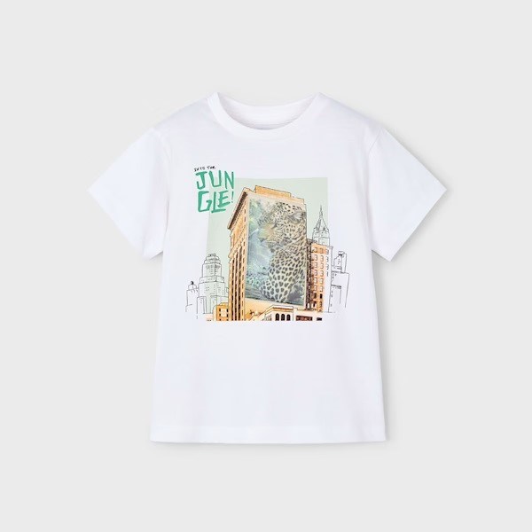 Mayoral Yazlık Erkek Kısa Kol T-shirt Beyaz