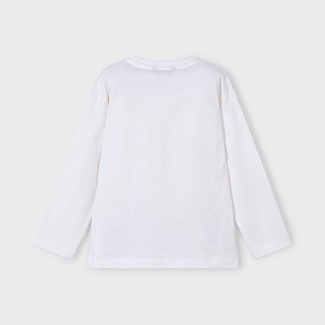 Mayoral Yazlık Erkek Uzun Kol T-shirt Beyaz