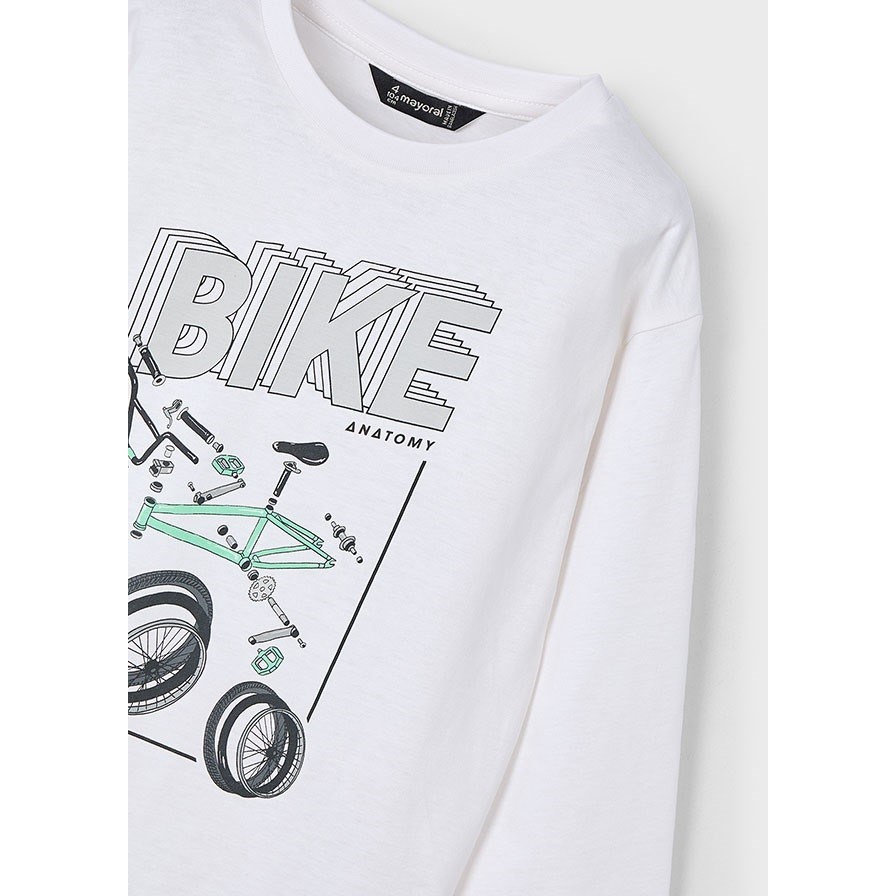 Mayoral Yazlık Erkek Uzun Kol T-shirt Beyaz