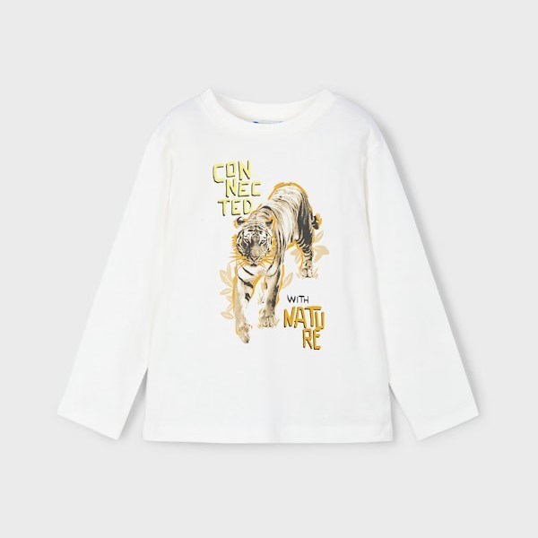 Mayoral Yazlık Erkek Uzun Kol T-shirt Beyaz