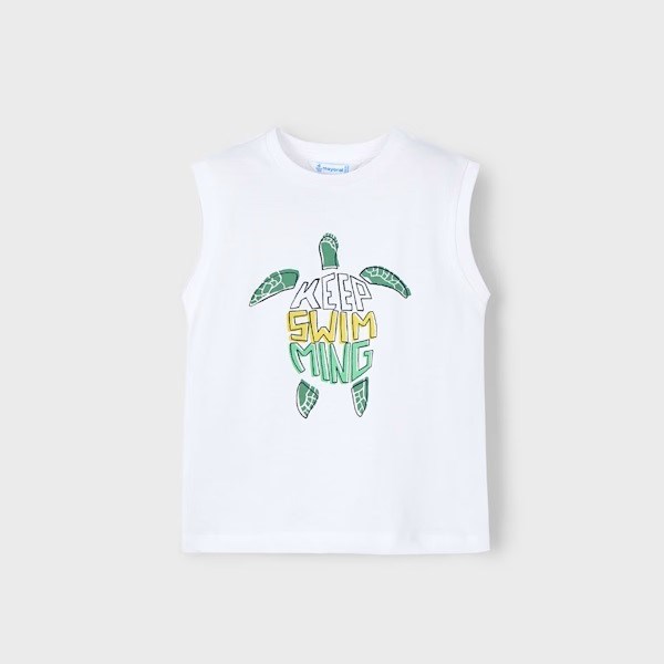 Mayoral Yazlık Erkek Kolsuz Atlet T-shirt Beyaz