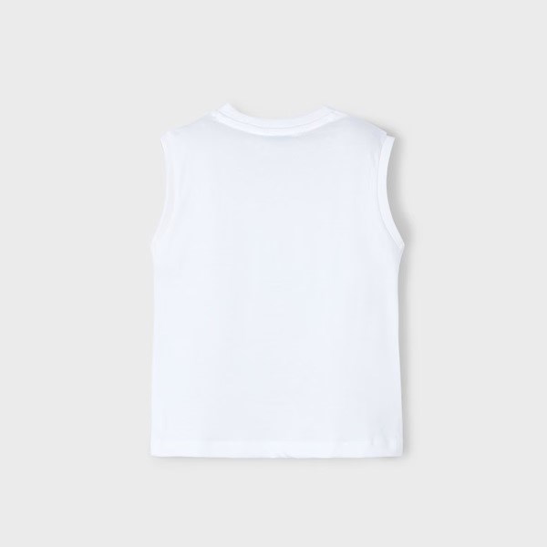 Mayoral Yazlık Erkek Kolsuz Atlet T-shirt Beyaz