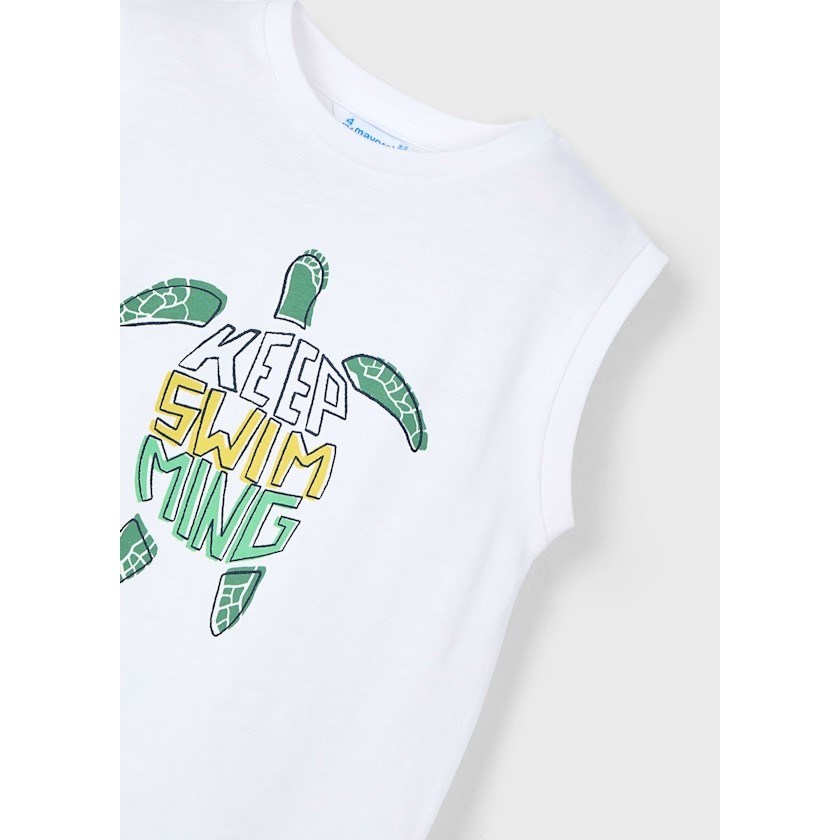 Mayoral Yazlık Erkek Kolsuz Atlet T-shirt Beyaz