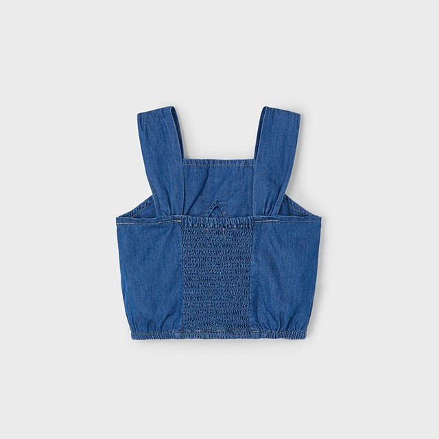 Mayoral Yazlık Kız Denim Bluz Mavi
