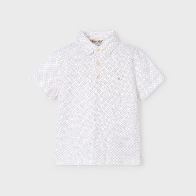 Mayoral Yazlık Erkek Polo Yaka Kısa Kol T-shirt Krem