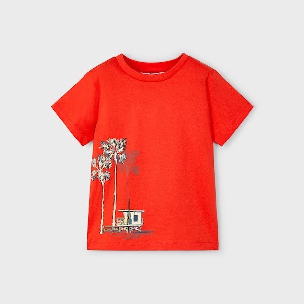 Mayoral Yazlık Erkek T-shirt Şort 3'lü Set Kırmızı