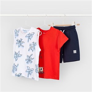 Mayoral Yazlık Erkek T-shirt Şort 3'lü Set