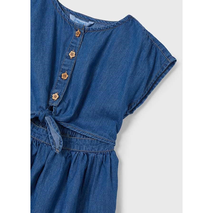 Mayoral Yazlık Kız Denim Elbise Mavi