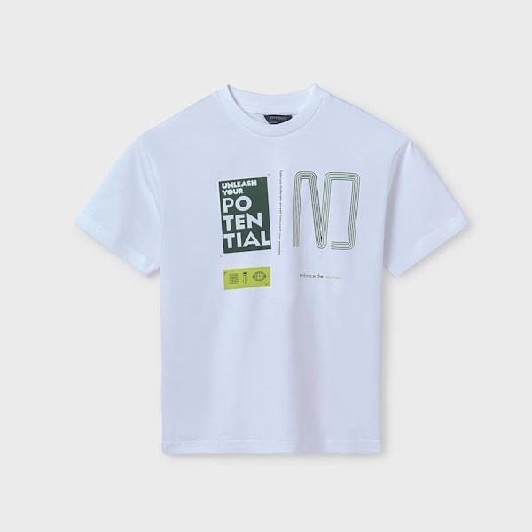 Mayoral Yazlık Erkek Kısa Kol T-shirt Beyaz