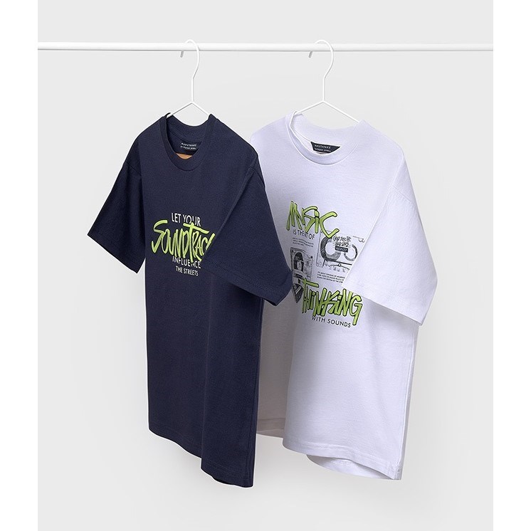 Mayoral Yazlık Erkek Kısa Kol T-shirt 2'li Set Beyaz