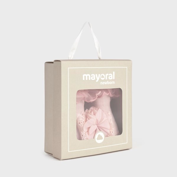 Mayoral Yazlık Kız Bebek Çorap Saç Bandı Set Pembe
