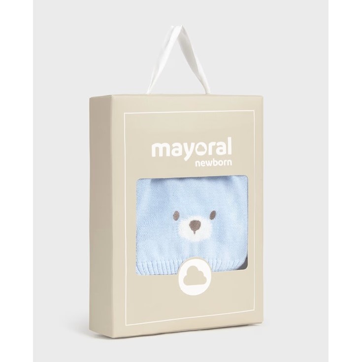 Mayoral Yazlık Erkek Bebek Örme Şapka Çorap Set Mavi