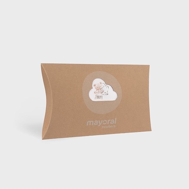Mayoral Yazlık Bebek Tulum Şapka 3'lü Set Beyaz