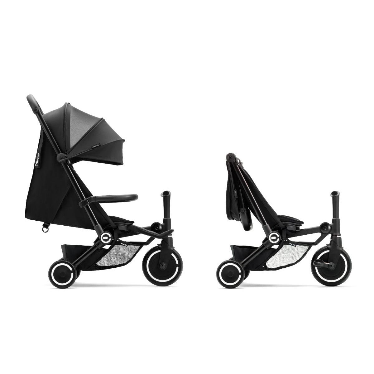 SmarTrike Traveler Hepsi Bir Arada Aktif Kabin Boy Bebek Arabası ve Bisiklet (6 Ay – 4 Yaş) - Onyx B 