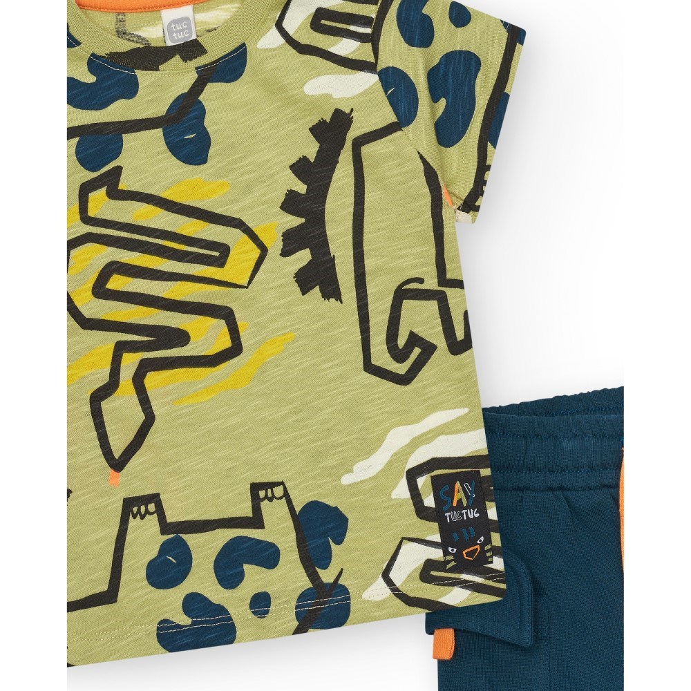 Tuc Tuc Erkek T-shirt Şort 2'li Set Yeşil