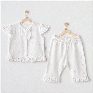 Andywawa Kız Bebek 2'li Takım Set- Love Family