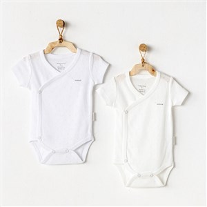 Andywawa Bebek Kısa Kollu Zıbın Takım 2'li Set- Bunny Bear