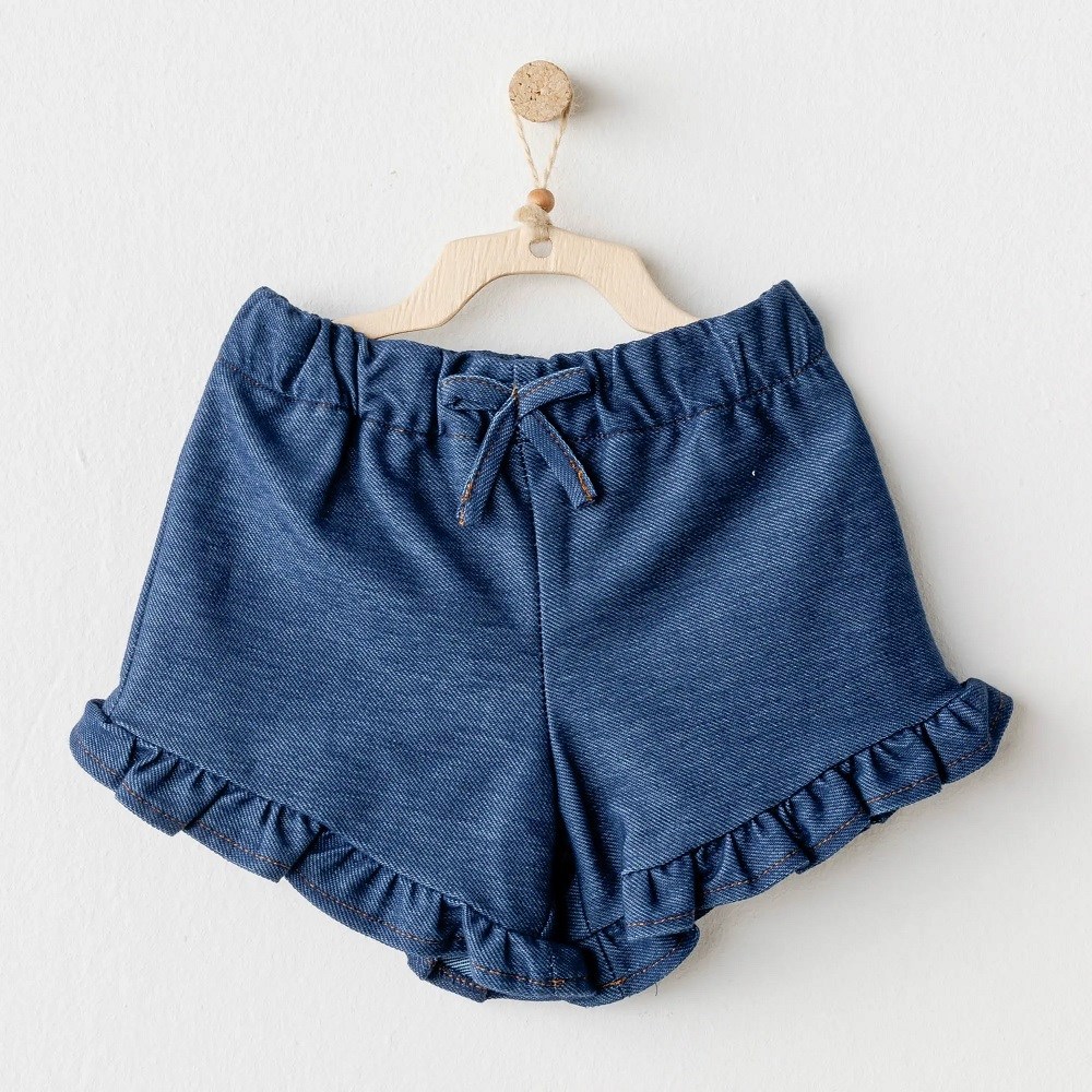 Andywawa Yazlık Kız Bebek Şort - Casual Mavi