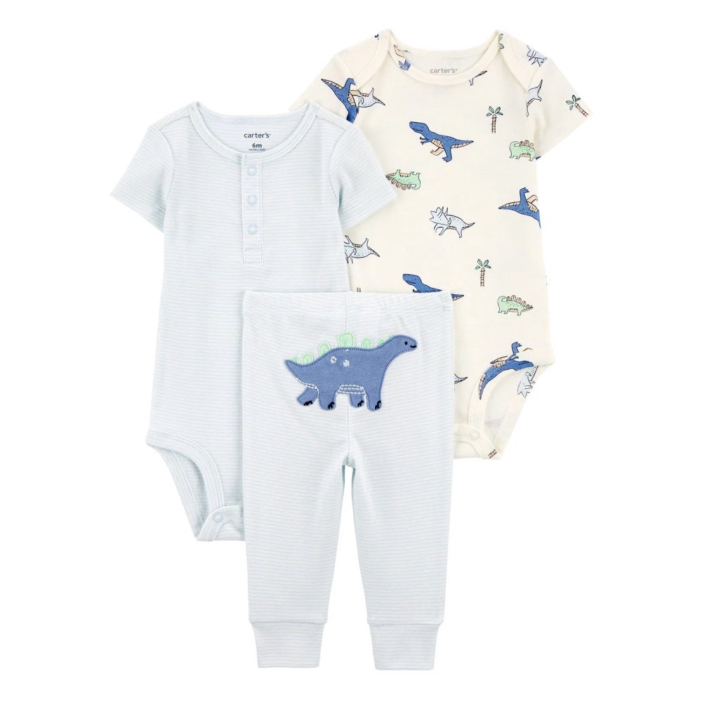 Carter's Erkek Bebek Body Pantolon 3'lü Set Mavi