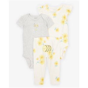 Carter's Kız Bebek Body Pantolon 3'lü Set
