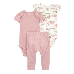 Carter's Layette Kız Bebek Body Pantolon 3'ü Set