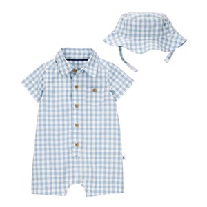 Carter's Erkek Bebek Şapkalı Kısa Tulum 2'li Set