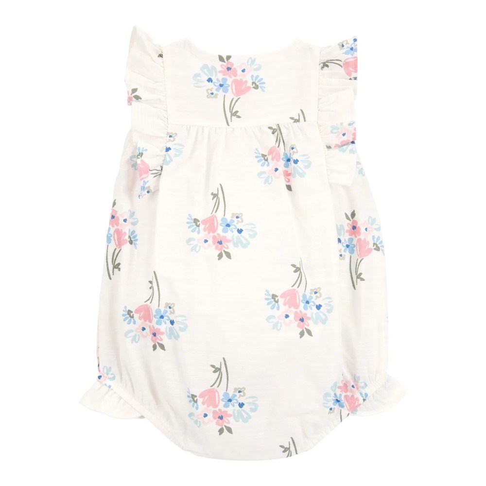 Carter's Kız Bebek Kısa Tulum Beyaz