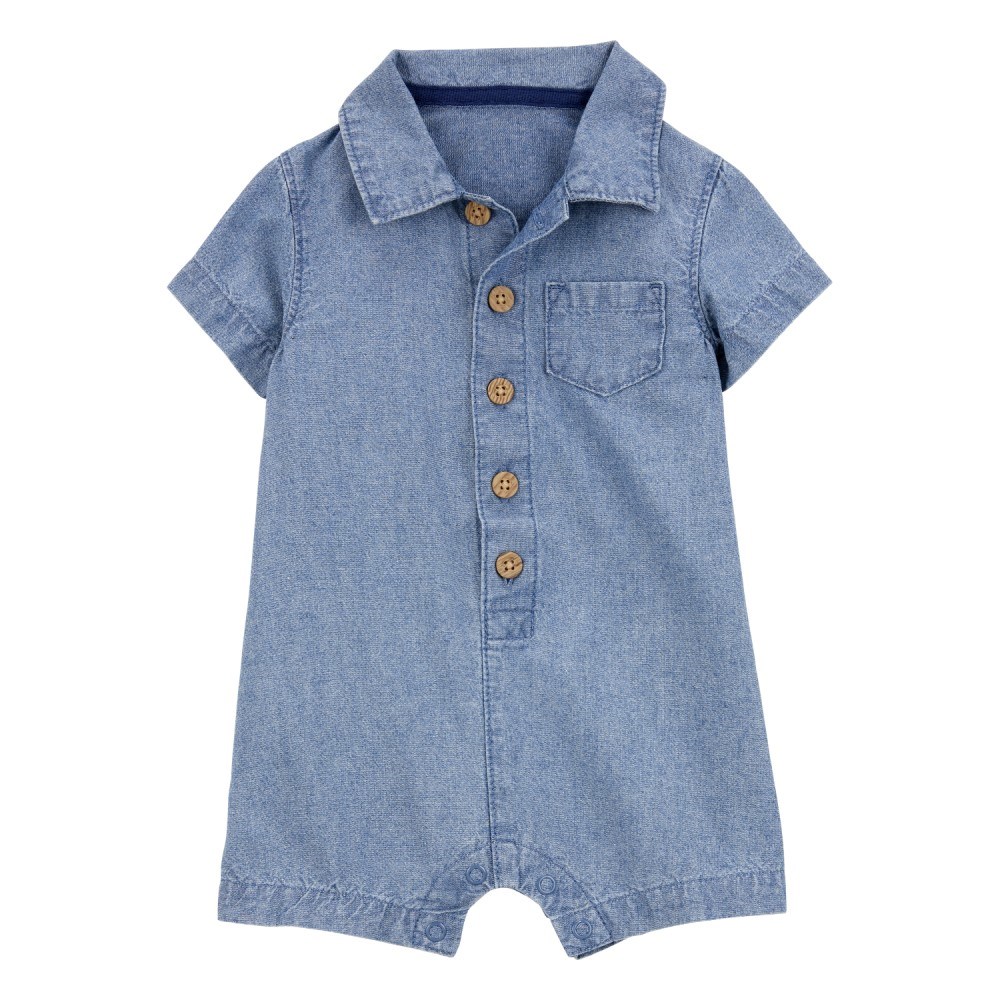 Carter's Erkek Bebek Kısa Tulum Mavi