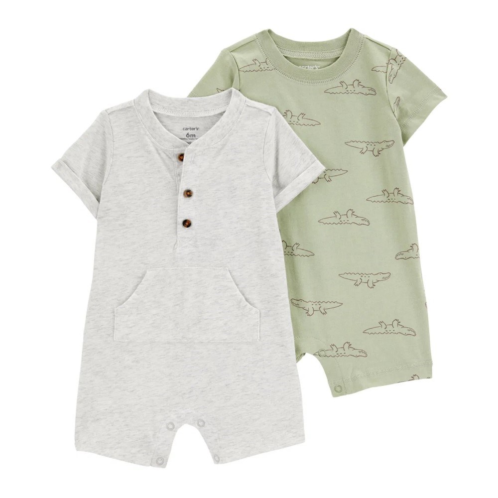 Carter's Erkek Bebek Tulum 2'li Set Yeşil