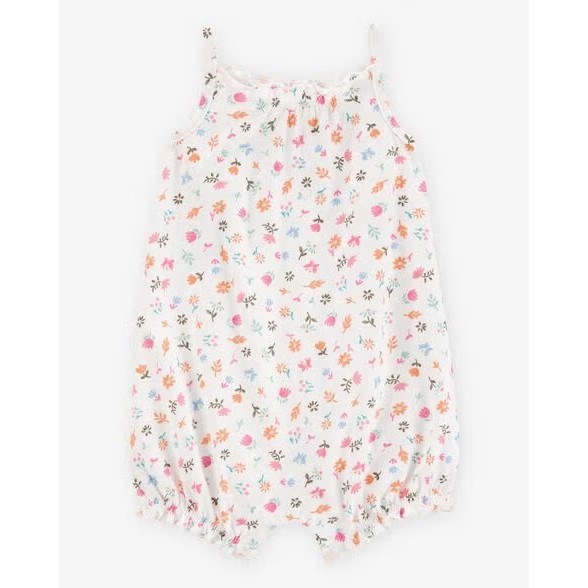 Carter's Kız Bebek Kısa Tulum Beyaz