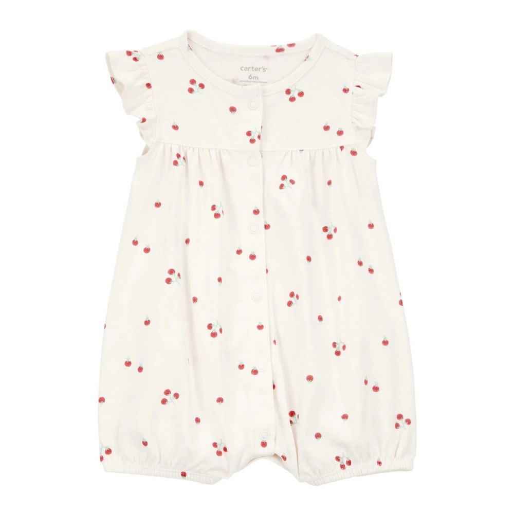 Carter's Kız Bebek Kısa Tulum Beyaz