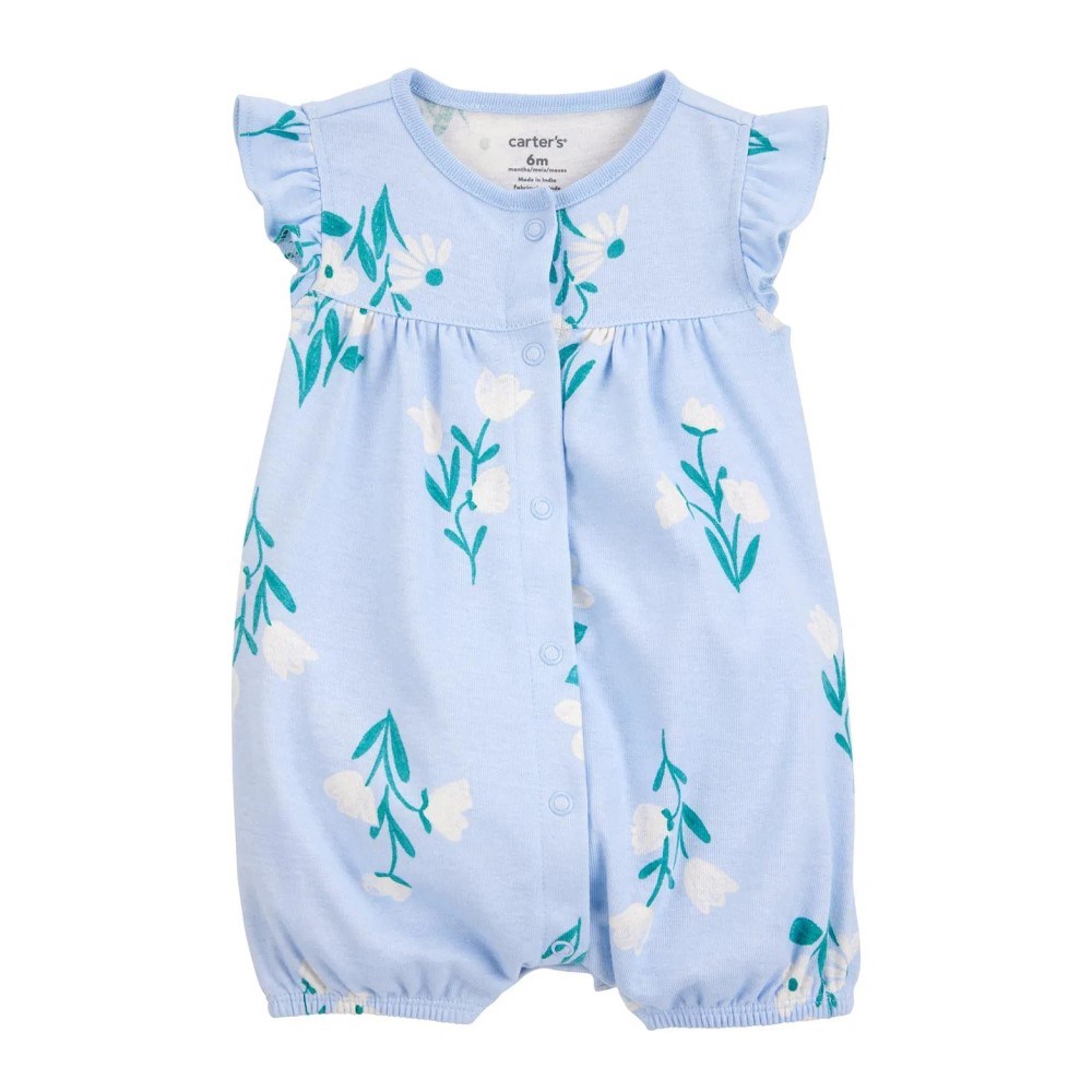 Carter's Kız Bebek Kısa Tulum Mavi