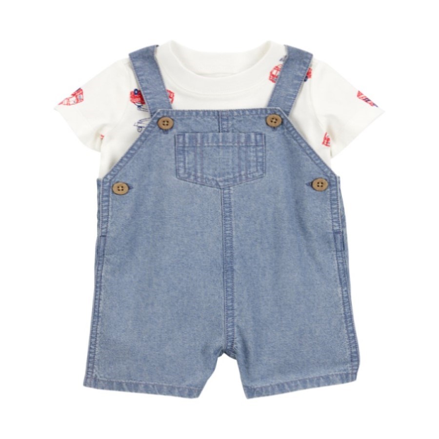 Carter's Erkek Bebek Salopet 2'li Set Mavi