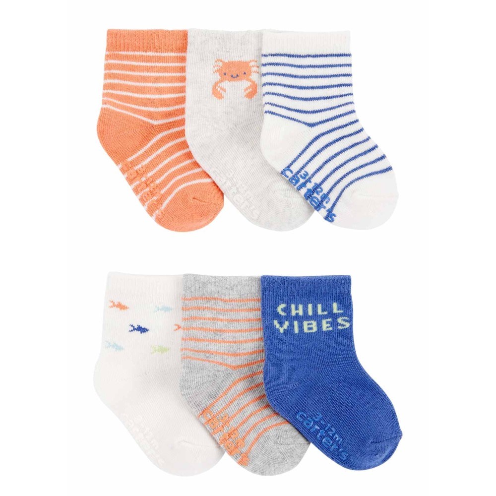 Carter's Erkek Bebek Çorap 6'lı Set Gri