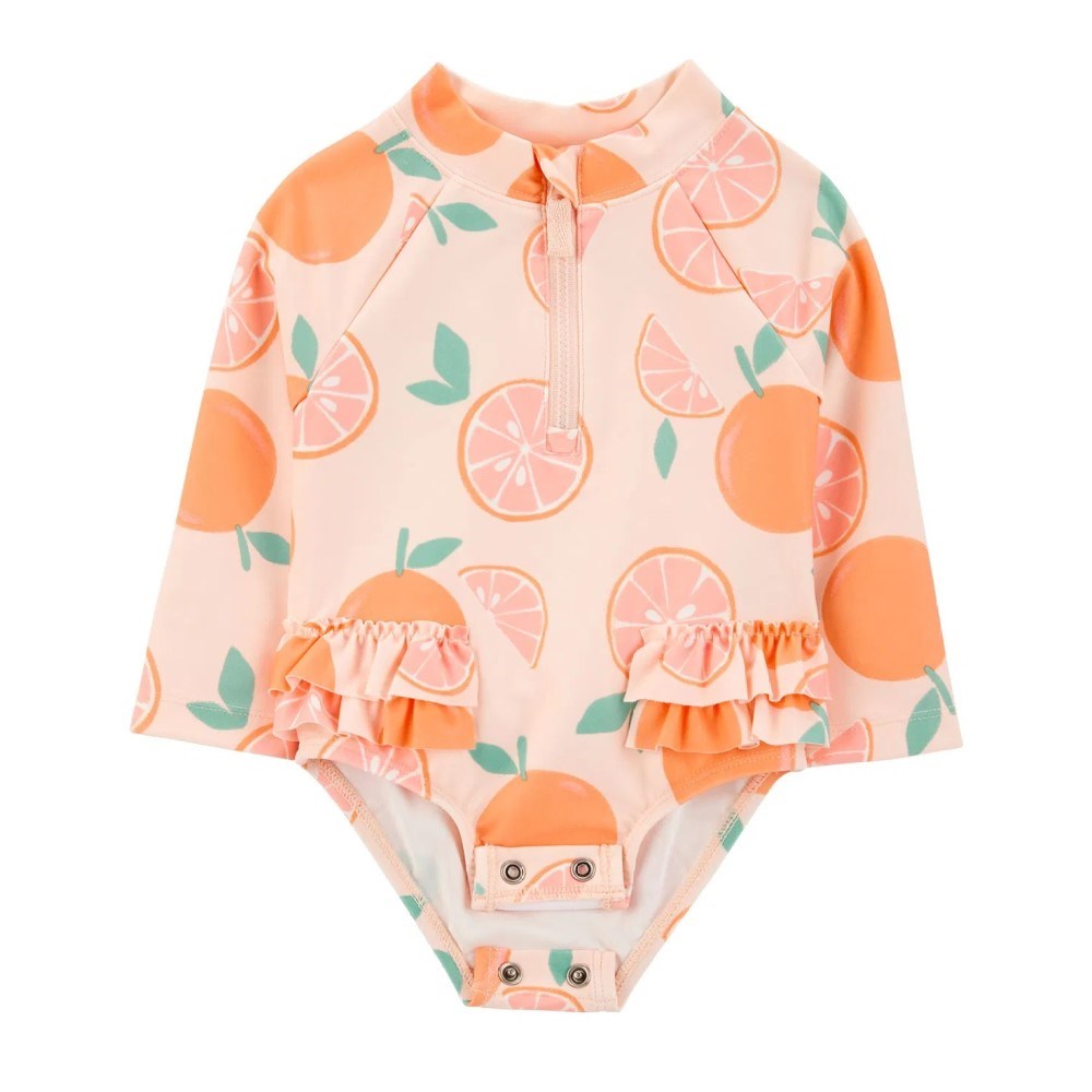 Carter's Yazlık Kız Bebek Güneş Koruyuculu Mayo Turuncu