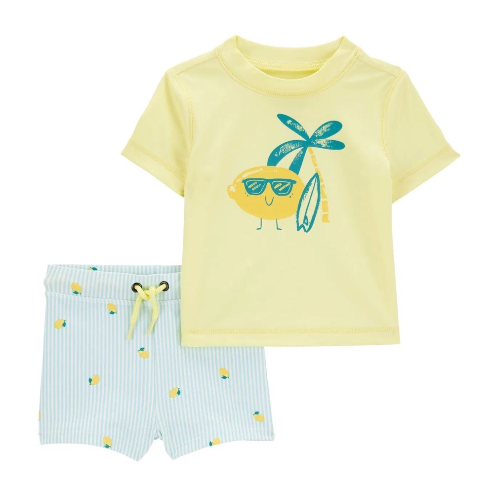 Carter's Erkek Bebek Güneş Koruyucu Mayo 2'li Set Sarı