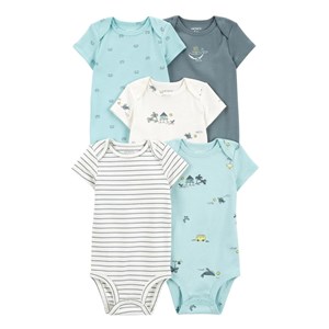 Carter's Layette Erkek Bebek Kısa Kollu Body 5'li Set