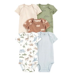 Carter's Layette Erkek Bebek Kısa Kollu Body 5'li Set
