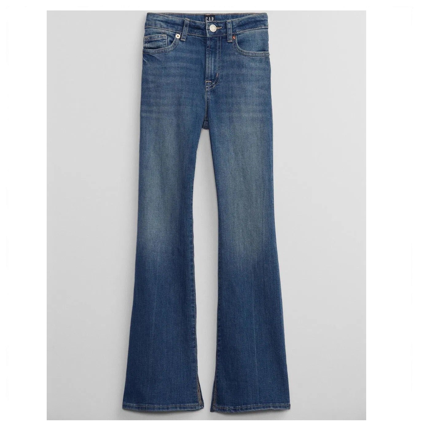 GAP Kız Çocuk High Rise '70s Flare Jean Pantolon Mavi