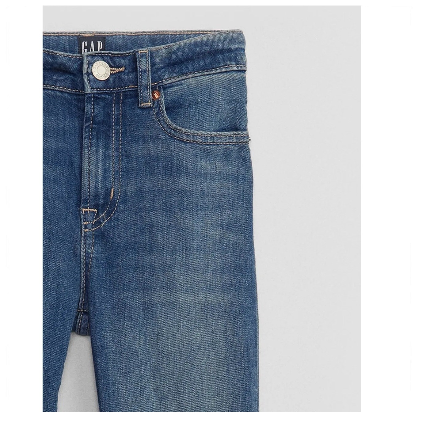 GAP Kız Çocuk High Rise '70s Flare Jean Pantolon Mavi