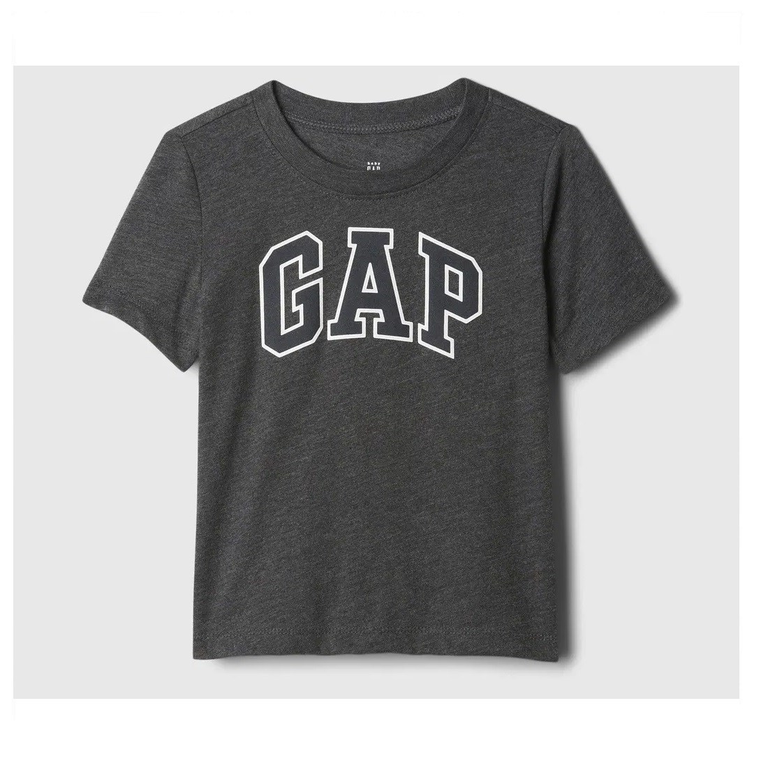 GAP Logo Erkek Bebek Kısa Kol T-shirt Gri